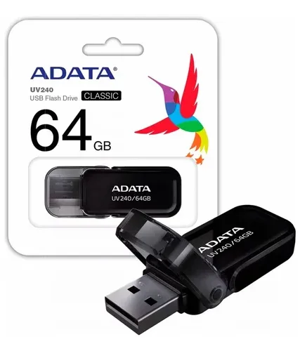FLASH MEMORY ADATA 64GB UV240 BLACK