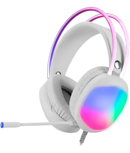 HEADSET + MICROFONO MARVO HG8959 GAMING WHITE RGB