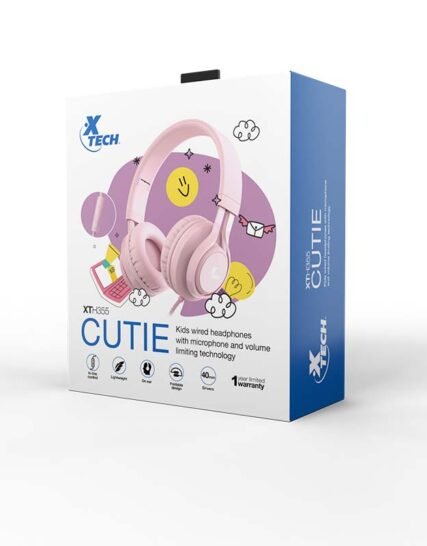HEADSET + MICROFONO XTECH XTH-355 PINK 3.5MM