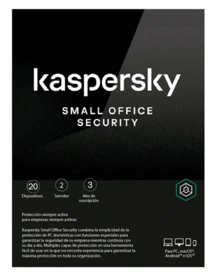 Kaspersky Small Office Security 8 / 20 dispositivos / 2 Server / 3 años / Base