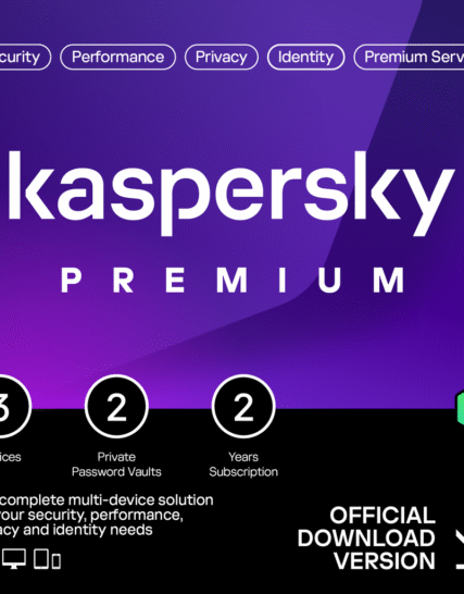 kaspersky PREMIUM  / 3 dispositivos + 2 KPM / 2 años / base