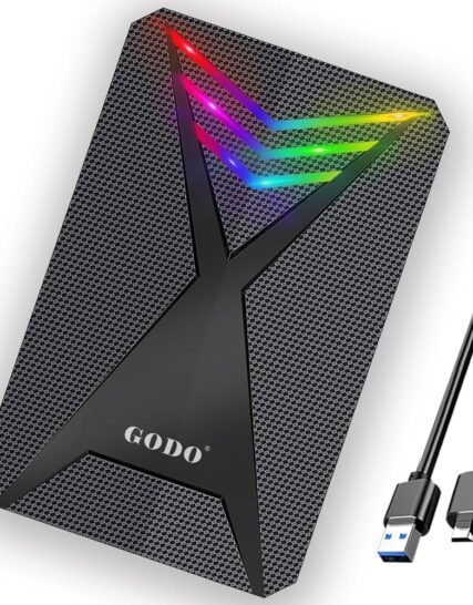 ENCLOSURE GODO 2.5" USB3.0 RGB BLACK