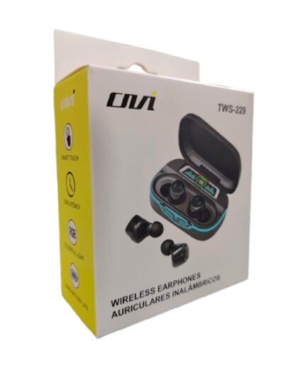 AUDIFONO OVI TWS-229 WIRELESS RGB BLACK