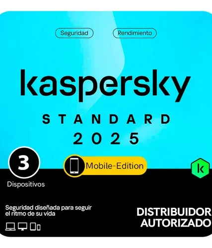 kaspersky STANDARD MOBILE (ANDROID -IOS) / 3 dispositivos / 1 año / base