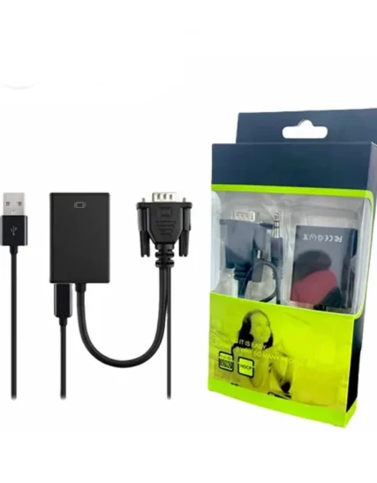 CONVERTIDOR VGA MACHO A HDMI HEMBRA CON AUDIO