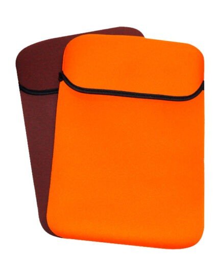 ESTUCHE CAFE CON NARANJA 14" REVERSIBLE SIN CIERRE