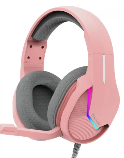 HEADSET + MICROFONO MARVO H8618PK GAMING RGB PINK