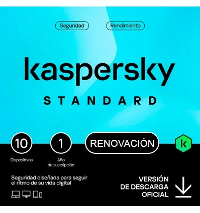 Kaspersky STANDARD  / 10 dispositivos / 1 año / Renovación
