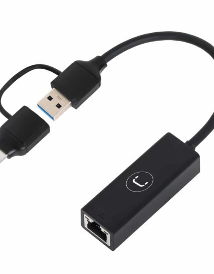ADAPTADOR UNNOTEKNO AD3007BK 2 EN 1 USB A RJ45