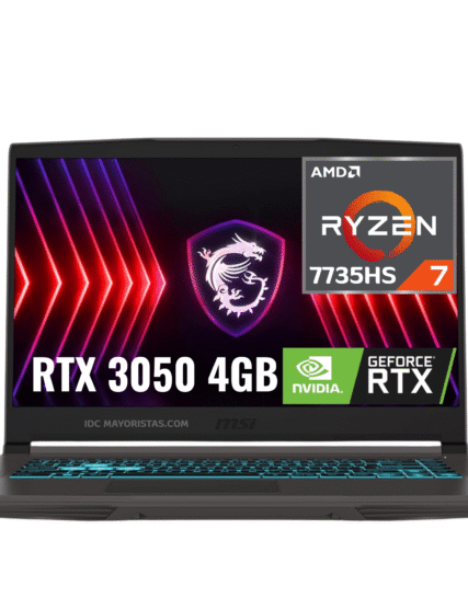NOT MSI MSI A15 B7UC PROCESADOR: AMD RYZEN 7-7735HS/ MEMORIA RAM: 16GB LPDDR5 DISCO: 512GB SOLID STATE DRIVE PANTALLA : 15,6" FHD 144HZ COLOR : COSMOS GRAY/ SIN SISTEMATECLADO : ESPAÑOL + NUMERICO ILUMINADO GRAFICOS: RTX-3050 4GB DDR6