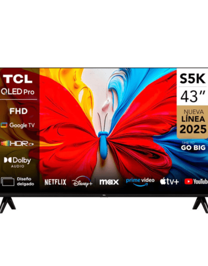 TELEVISOR TCL 43" 43S5K  QLED 4K GOOGLE TV